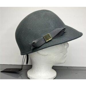 Ted Baker London Womens Feona Bow Detail Wool Felt Cap One Size Grey New W/Tag